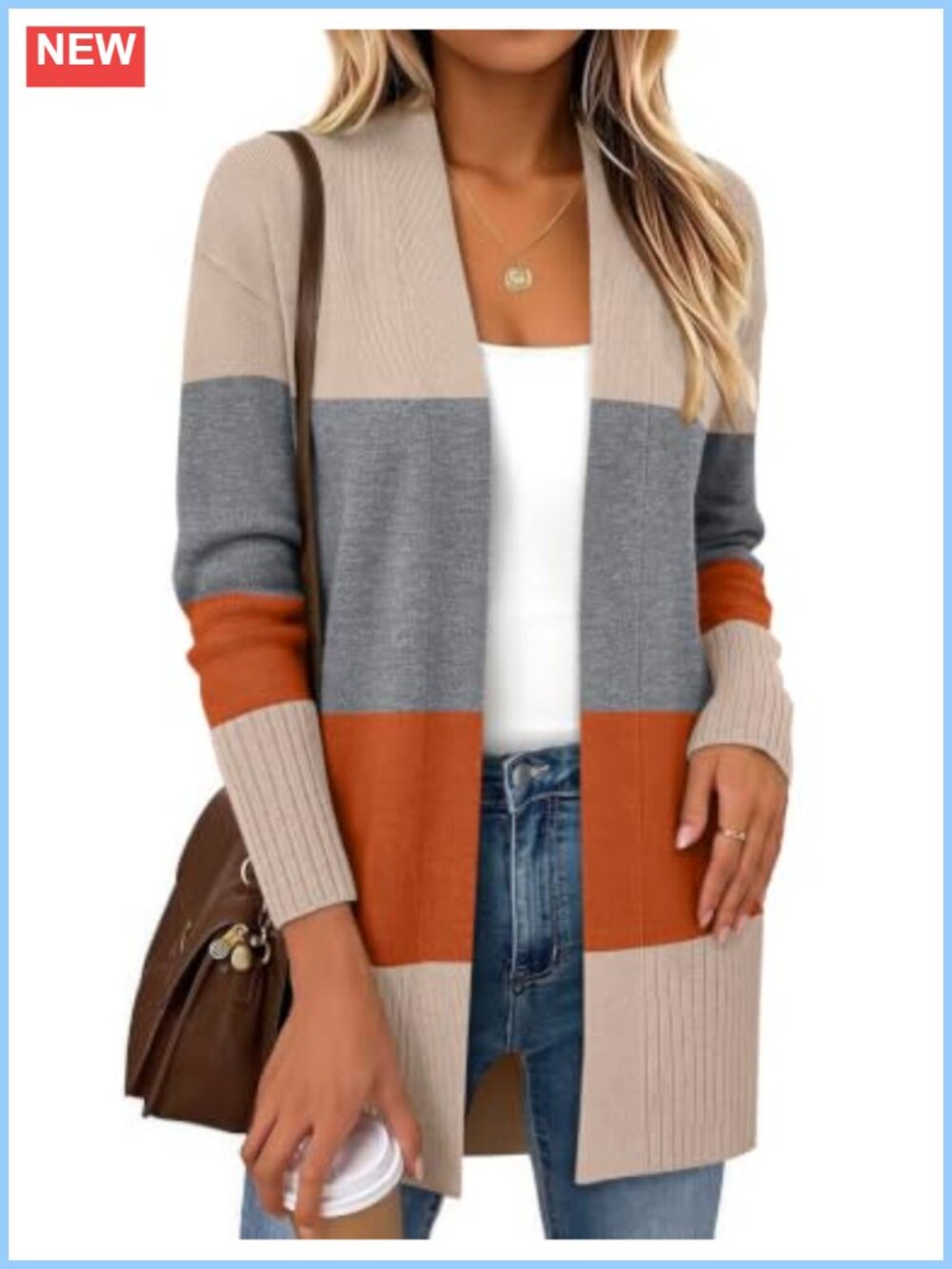 Zeagoo Open Front Cardigan Long Sleeve Knit Sweater Women's Layering